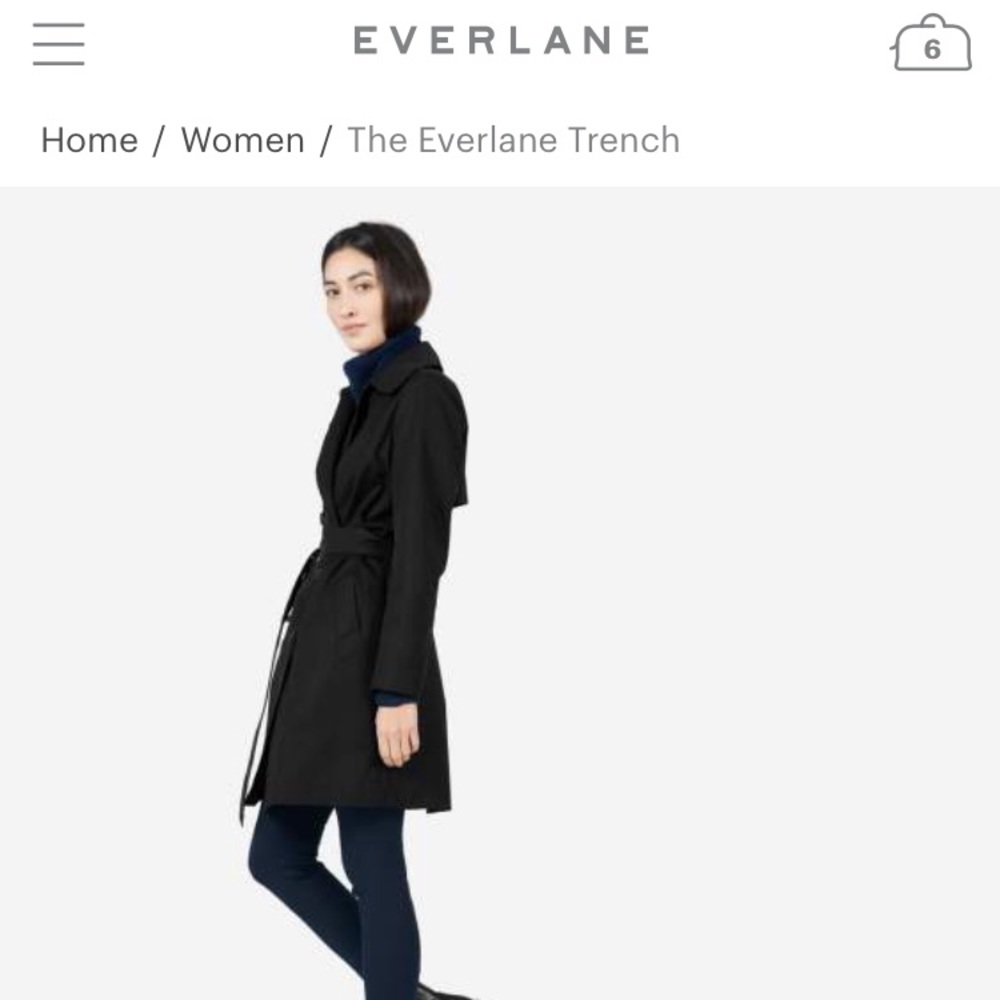The Everlane Trench - S - Black
